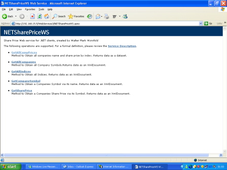 .NET Share Price Web Service