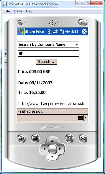 Share Prices 4 Mobile (WinCE) - Search by company