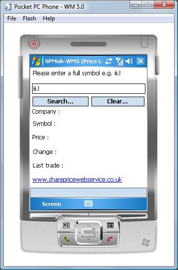 Share Prices 4 Mobile (WM5) - Price Lookup Pt1